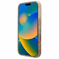 Guess IML peonija uz 4G fona Magnētiskais viedtālruņa apvalks iPhone 16 Pro - brūns