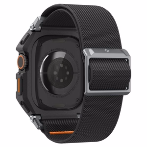 Spigen Lite Fit Pro siksniņa un rūdīta stikla ekrāna aizsargs Apple Watch Ultra 49 mm, melni