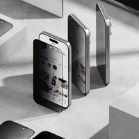 Ringke Easy Slide 2 daļu privātuma stikla komplekts iPhone 17 - melns