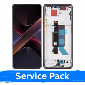 LCD displejs saderīgs ar Xiaomi Poco X7 5G ar rāmi / melns / (Service Pack)