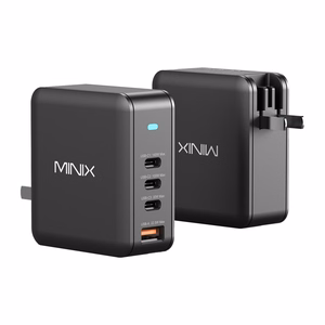 Minix P165 GaN sienas lādētājs ar 3x USB-C un 1x USB-A portiem