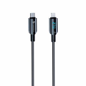 FORCELL F-ENERGY C276 kabelis Type C uz Lightning PD 3A 27W Digital 1,2 m melns