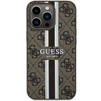 Guess GUHMP13LP4RPSW iPhone 13 Pro / 13 6.1" brūns/brūns cietais apvalks 4G Printed Stripes MagSafe