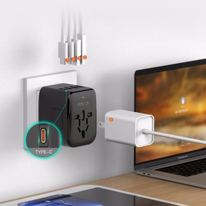 Tech-Protect TA200 EU / UK / US / AU adapteris - melns