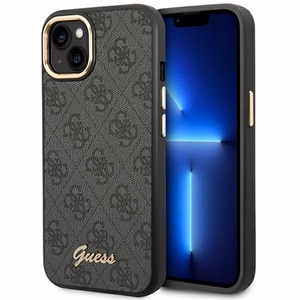 Guess GUHCP14SHG4SHK iPhone 14 6.1 "melns / melns cietais apvalks 4G Vintage Gold Logo