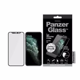 PANZERGLASS rūdīts stikls E2E SUPER + IPHONE XS MAX/11 PRO CF CAMSLIDER SWAROVSKY melns