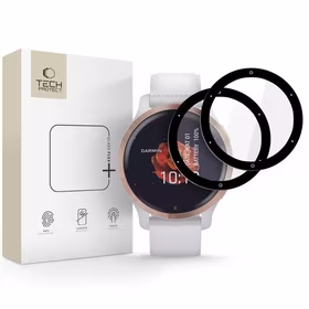 Tech-Protect Glass Flex+ 2 daļu hibrīdā stikla komplekts Garmin Venu 2S - melns