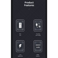 Ārējā baterija Power Bank Awei P6K 5V/2.1A 20000mAh melna