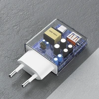 GaN Dudao A30EUL 30W USB-A / USB-C sienas lādētājs + USB-C - Lightning kabelis - balts