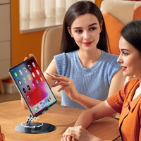 Wozinsky WRS-DSY84SS 360° rotējošs alumīnija planšetdatora statīvs - pelēks