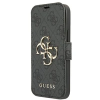Guess GUBKP13X4GMGGR iPhone 13 Pro Max 6.7" vāciņš pelēks - 4G Liels metāla logotips