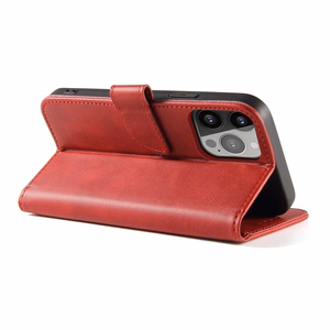 Wallet Case with Stand for iPhone 15 Pro Max Magnet Case - Red