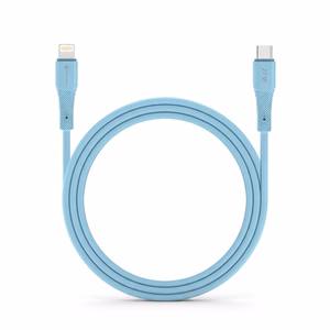 FORCELL F-ENERGY C346 kabelis Type C uz Lightning PD 3A 27W Silicone 1 m zils