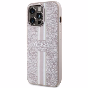 Guess GUHMP13XP4RPSP iPhone 13 Pro Max 6.7" rozā/rozā cietais apvalks 4G Printed Stripes MagSafe
