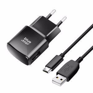 BLUE STAR ceļojumu lādētājs 2A 10W USB A + kabelis USB A uz Micro USB TFK-TC-1100B melns