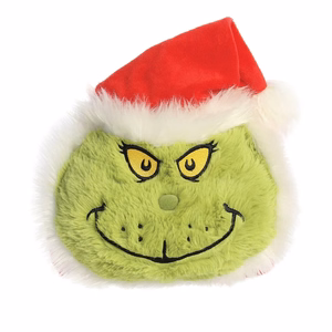 Grinch Spudsters plīša rotaļlieta/spilvens Ziemassvētku vecīša tērpā, 25 cm