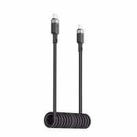 Acefast C14-03 USB-C - USB-C atsperu kabelis 480Mb/s 3A 1,2 m - melns
