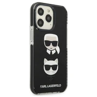 Viedtālruņa apvalks Karl Lagerfeld Karl&Choupette Head Case iPhone 13 Pro / iPhone 13 - melns