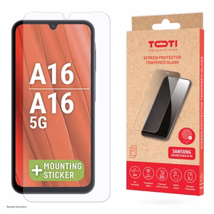 TEMPERED glass 2D screen protector for Samsung Galaxy A26/A16//A17, Transparent