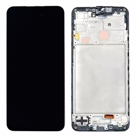 LCD displejs saderīgs ar Samsung A165 A16 4G melns ar rāmi HQ