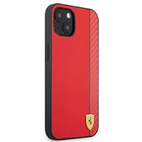 Ferrari FESAXHCP13SRE iPhone 13 mini 5.4" sarkans/sarkans cietais apvalks On Track Carbon Stripe