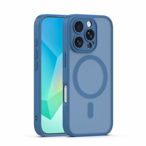 Mag Matt case for iPhone 16 Pro 6,3" dark blue camera protection
