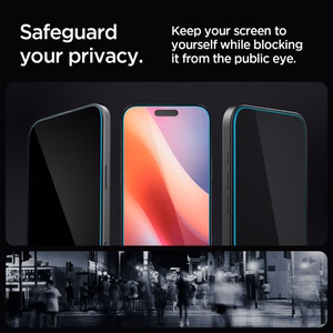 Spigen Glas.tR EZ Fit Privacy Закалённое стекло для iPhone 16 Pro / 17 / 17 Pro - 2 шт.