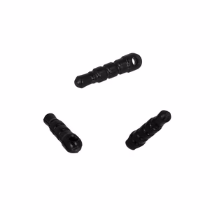 Silikona putekļu aizbāzis 3,5mm melns - 10 gab.