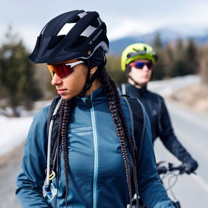 Wozinsky MTB velosipēda ķivere ar noņemamu nagu, viegla L - melns un sudrabs