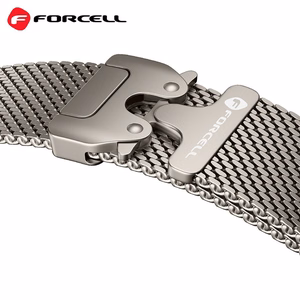 FORCELL F-DESIGN FA11 nerūsējošā tērauda siksniņa APPLE pulkstenim 38 / 40 / 41 mm melna