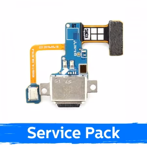 Charging Port Compatible With Samsung N960 Note 9 With Flex / Plata (Service Pack)