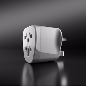 Adapteris no UK sienas kontaktdakšas uz universālo kontaktdakšu