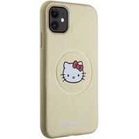 Hello Kitty ādas Kitty Head magnētiskais viedtālruņa apvalks iPhone 11 / Xr - zelta