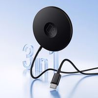 Borofone Bezvadu indukcijas lādētājs BQ41 Glory 3 in 1 15W melns