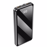 Forever power bank TB-411 ALLin1 10000 mAh ar USB-C + Lightning + microUSB kabeļiem melns