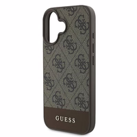 Guess 4G apakšējā svītra viedtālruņa apvalks iPhone 16 Plus 6.7" - brūna
