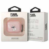 Karl Lagerfeld KLA3HNCHTCP Airpods 3 apvalks rozā/rozā Ikonik Choupette