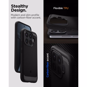 Spigen Rugged Armor maciņš Xiaomi 17T Pro, matēti melns