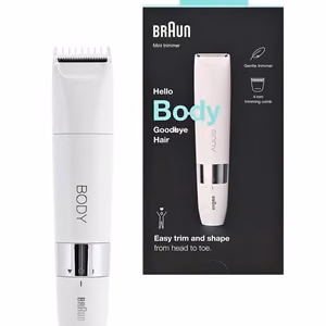 Braun Series 1 BS1000 – ķermeņa trimmeris, balts/sudraba