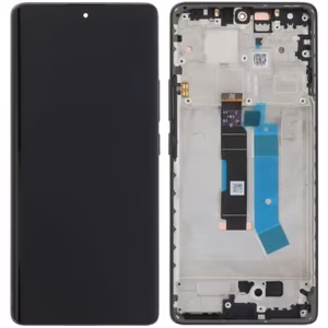 LCD screen Xiaomi Redmi Note 14 Pro 4G ar touch screen ar frame Melns OLED