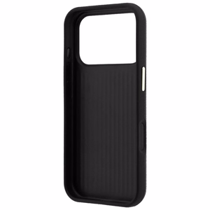 Guess Grained & Big Resin Logo vāciņš iPhone 18 Pro Max / 17 Pro Max – melns