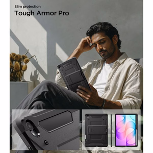 Spigen Tough Armor Pro  Samsung Galaxy Tab S12+ 12.6" vāciņš, melns