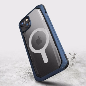 Raptic X-Doria Secure viedtālruņa apvalks iPhone 14 ar Magnētisko bruņotu zilu pārklājumu