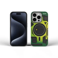 Viedtālruņa apvalks FORCELL F-PROTECT ar divslāņu 4D tehnoloģiju, militārā kritiena testa saderīgs ar MagSafe paredzēts IPHONE 16 PLUS zaļš