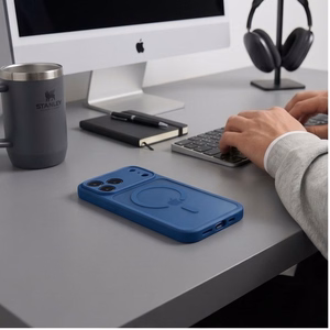 Tech-Protect BasicMag MagSafe maciņš iPhone 17 Pro / 18 Pro, matēts tumši zils