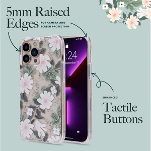 Rifle Paper Clear vāciņš ierīcei iPhone 14 Pro Max, ar “Willow” rakstu