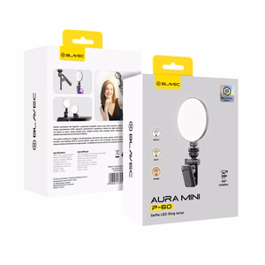Blavec Selfie Ring lampa Aura Mini LED P-60 klemme (LPP60-KLB) melna