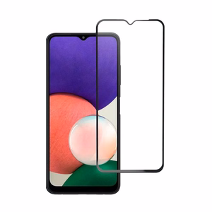 Aizsargstikls Blue Star - SAMSUNG A22 5G pilna seja (pilna līme ar rāmi/mazs izmērs) - melns Aizsargstikls Blue Star