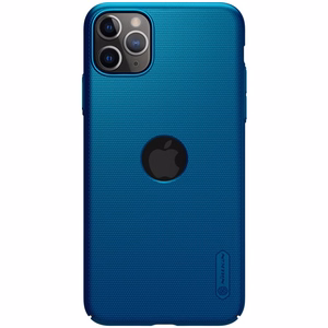 Nillkin Super Frosted Shield vāciņš ierīcei Apple iPhone 11 Pro Max, ar logotipa izgriezumu, pāva zils