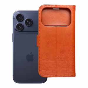MEZZO Book Maciņš IPHONE 17 PRO kaķi brūns